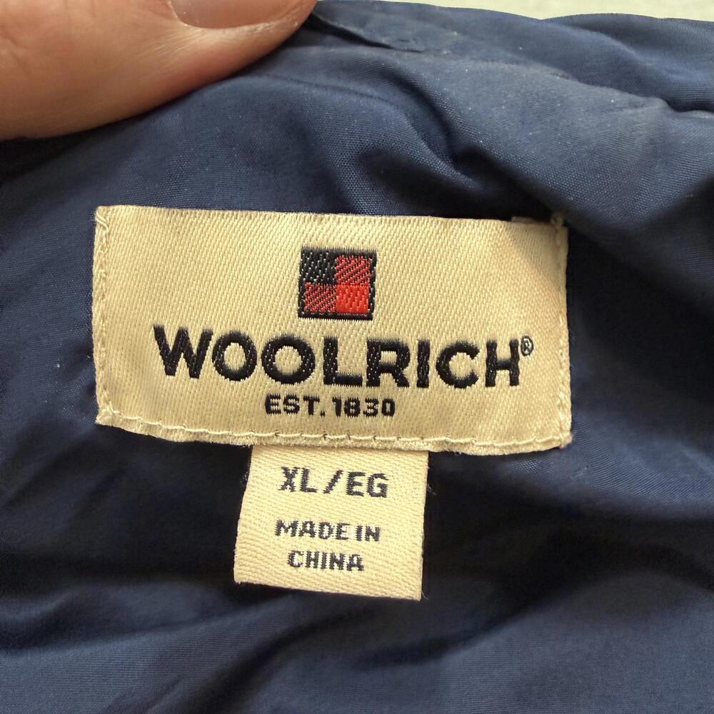 Woolrich Down Puffer Vest Adult XL Navy Blue Full Zip Quilted Sleeveless Cottage - Picture 4 of 6